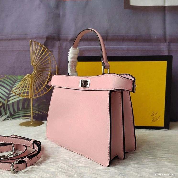 Affordable Petite Bag Nappa In ISeeU Fendi Peekaboo Leather Pink 0807